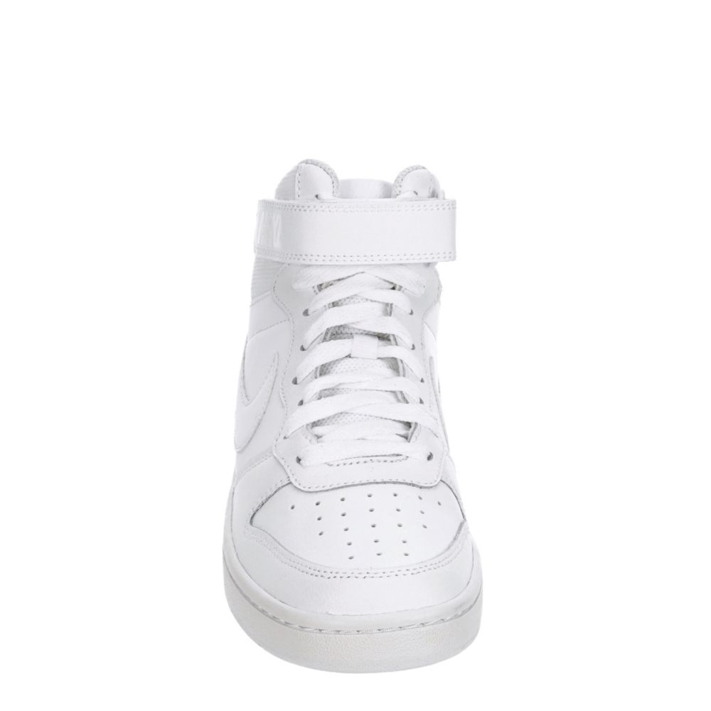 White Nike Boys Court Borough 2 Mid Sneaker | Kids | Rack Room Shoes