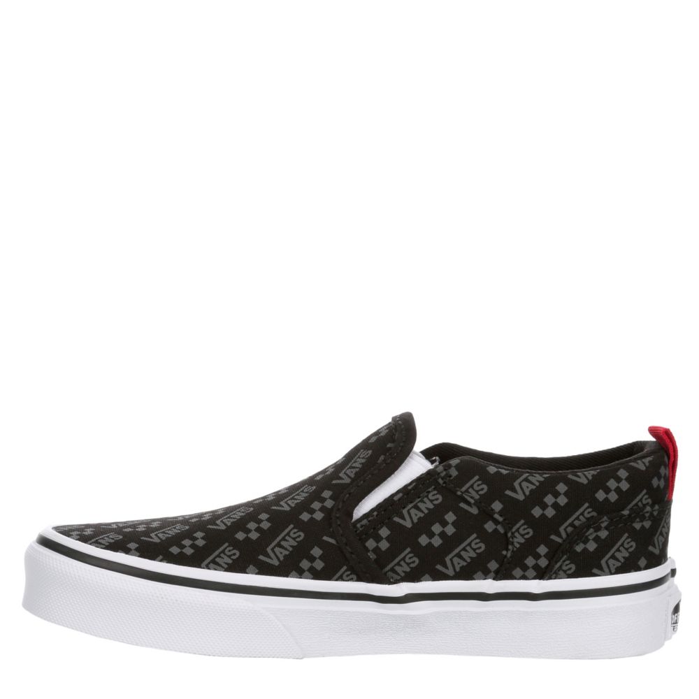 Black Vans Boys Asher Slip On Sneaker Boys Rack Room Shoes