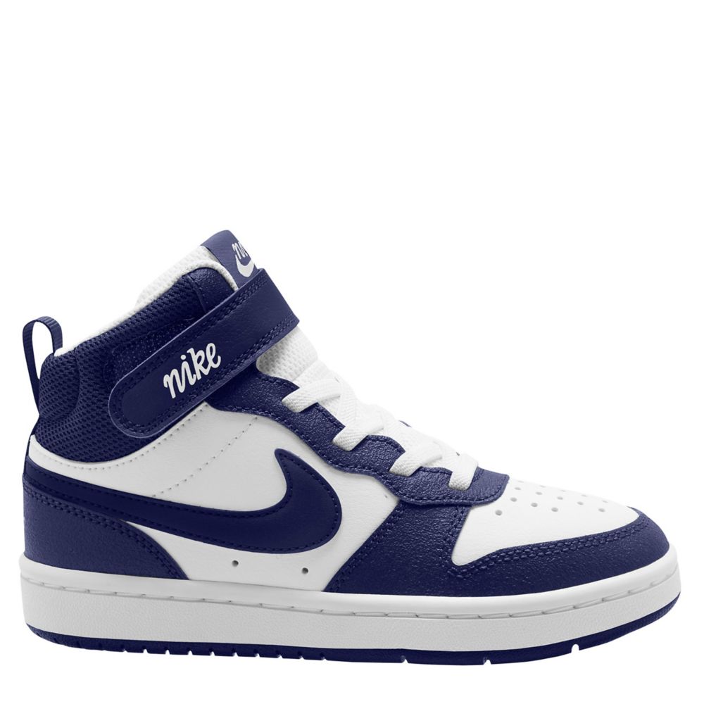 BOYS LITTLE KID COURT BOROUGH 2 MID SNEAKER NAVY