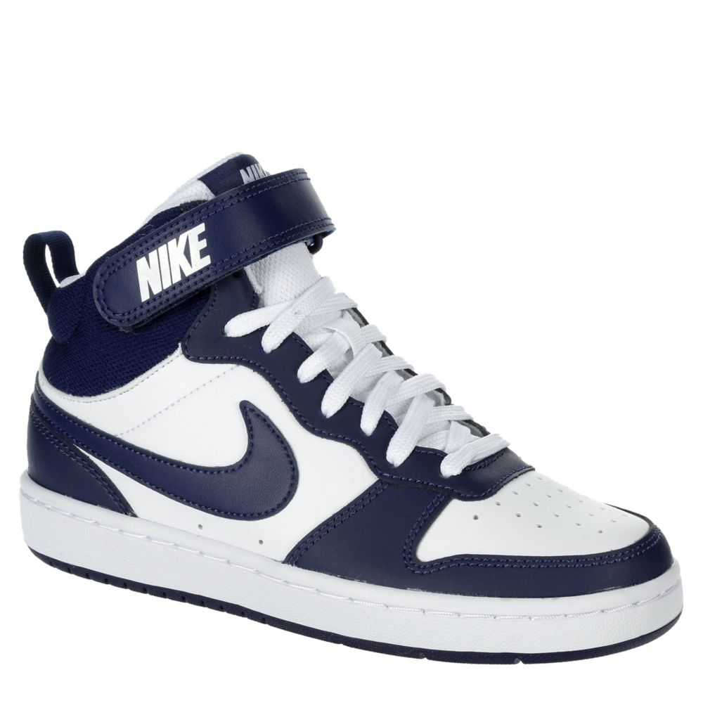 Verwant Vleien Leer White Nike Boys Court Borough 2 Mid Sneaker | Kids | Rack Room Shoes