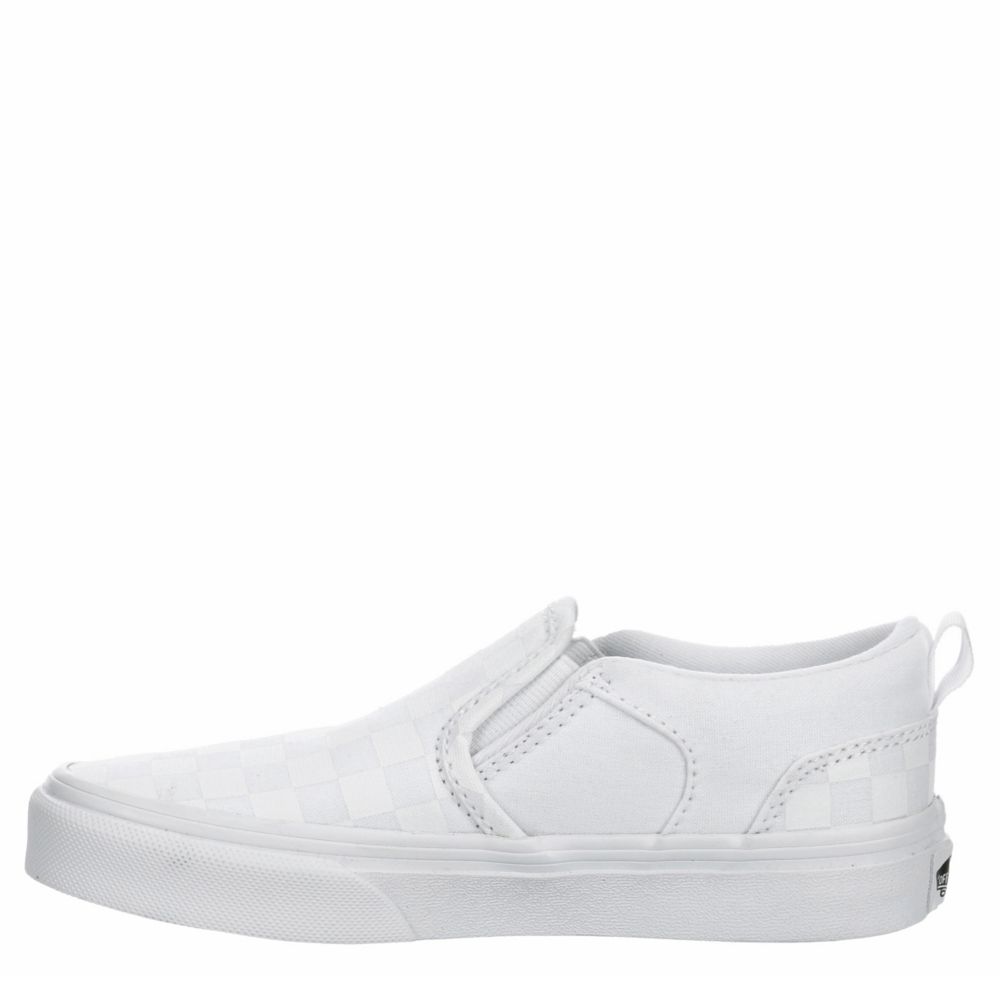 checkered all white vans