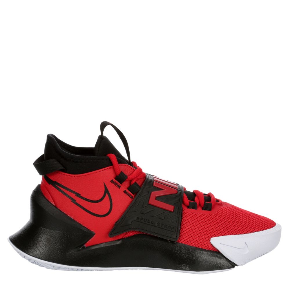 nike red black basketball shoes