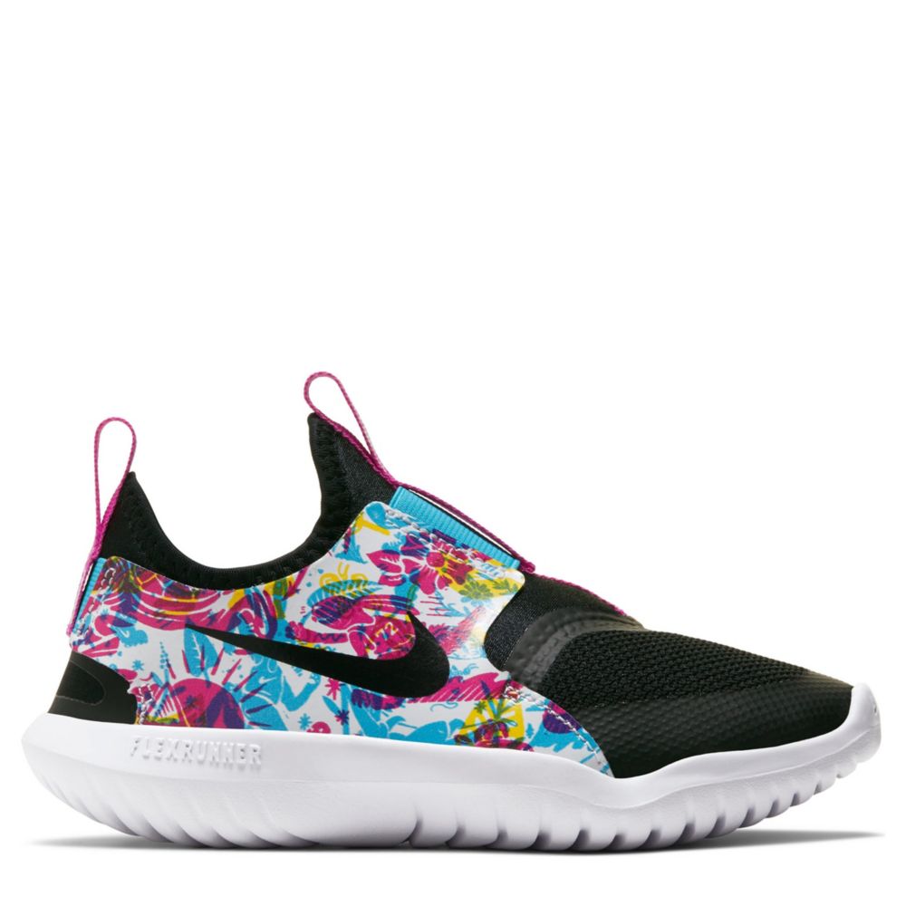 Black Nike Girls Flex Runner Slip On 