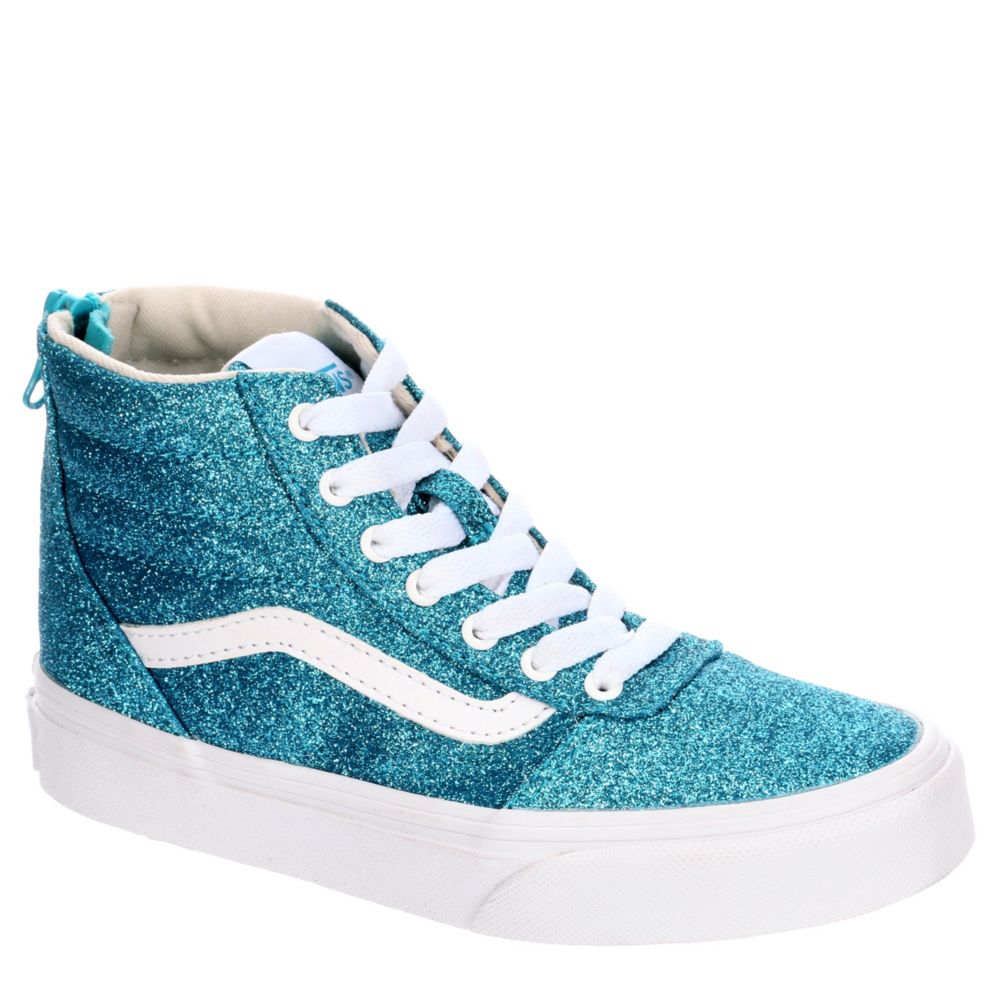 blue vans high tops womens