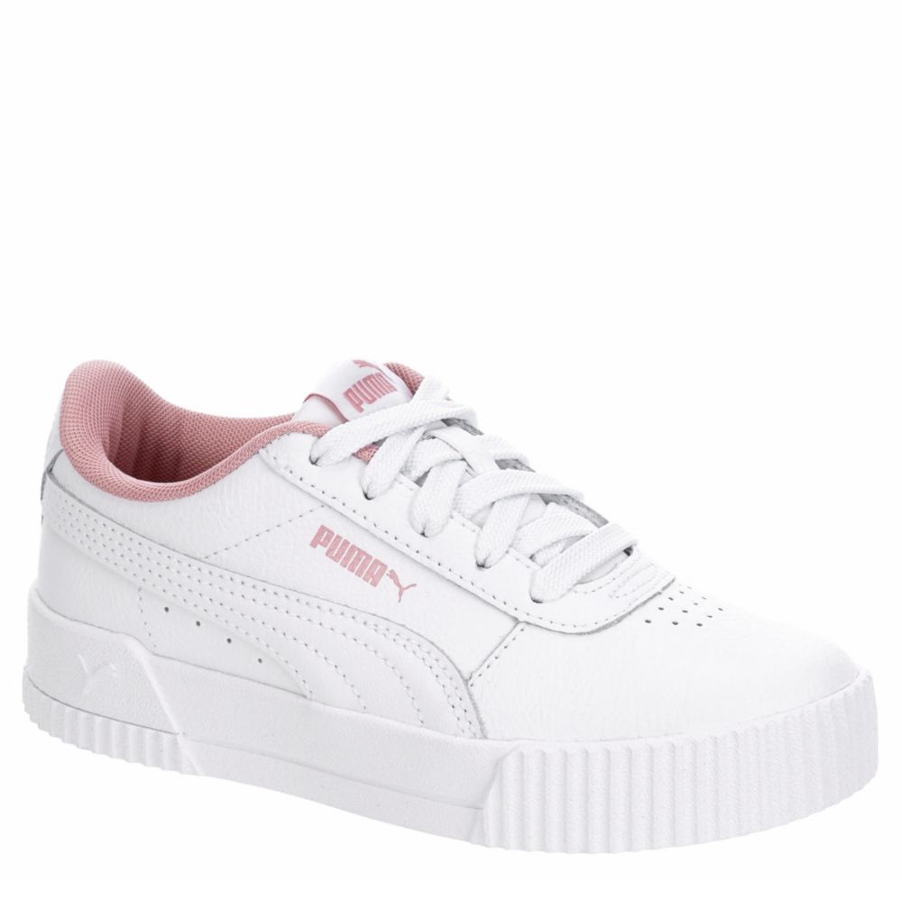 White Puma Girls Carina Sneaker | Kids 