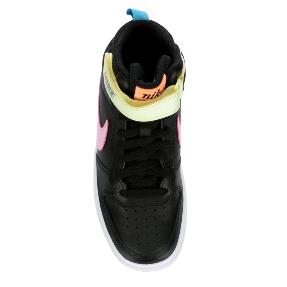 Black Nike Girls Court Borough Mid Sneaker Athletic Rack Room Shoes