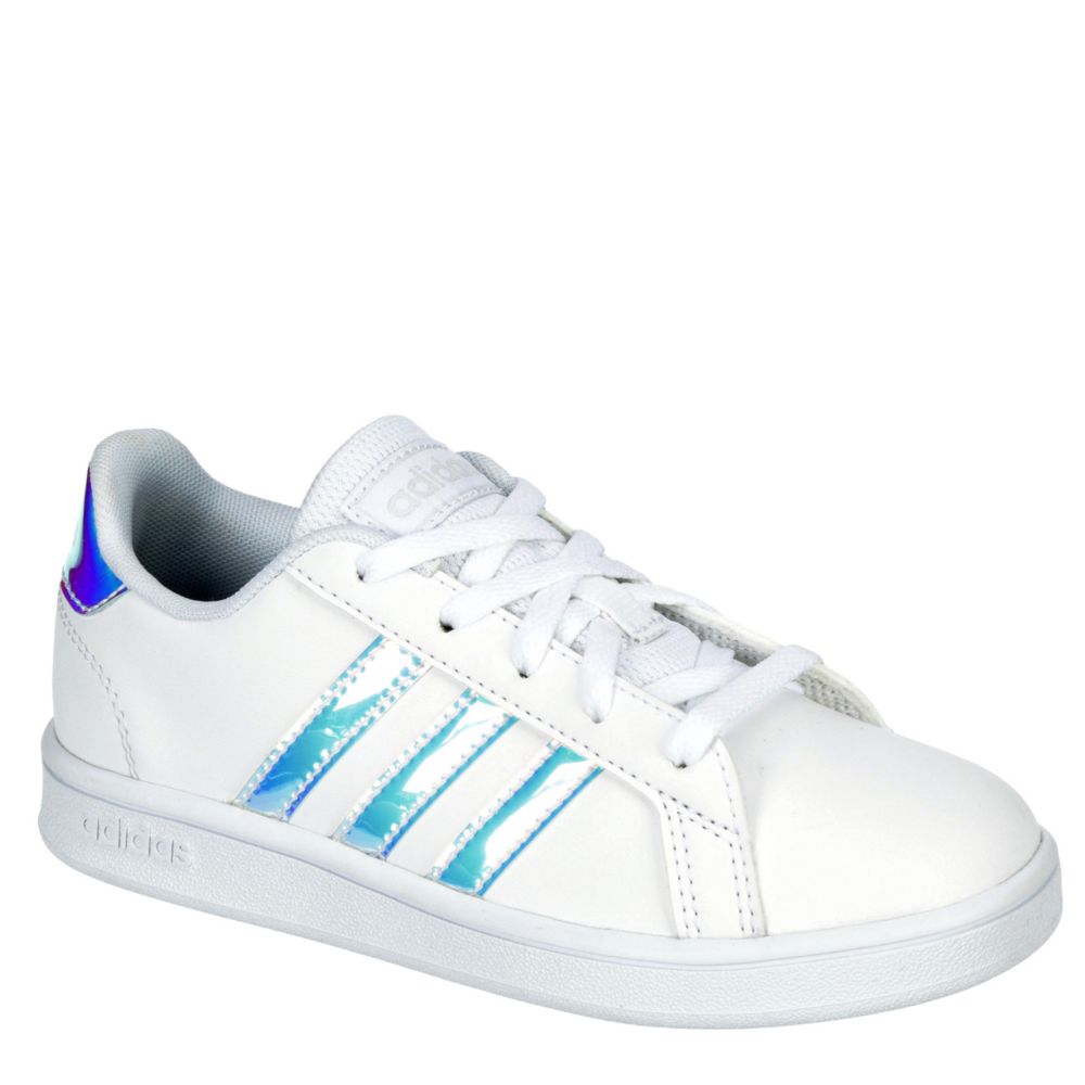 girls white adidas sneakers