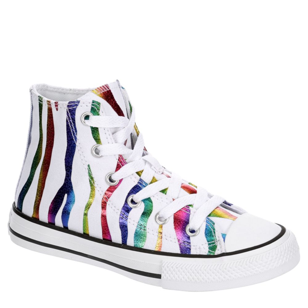 White Converse Girls Chuck Taylor All Star High Top Sneaker Athletic Rack Room Shoes