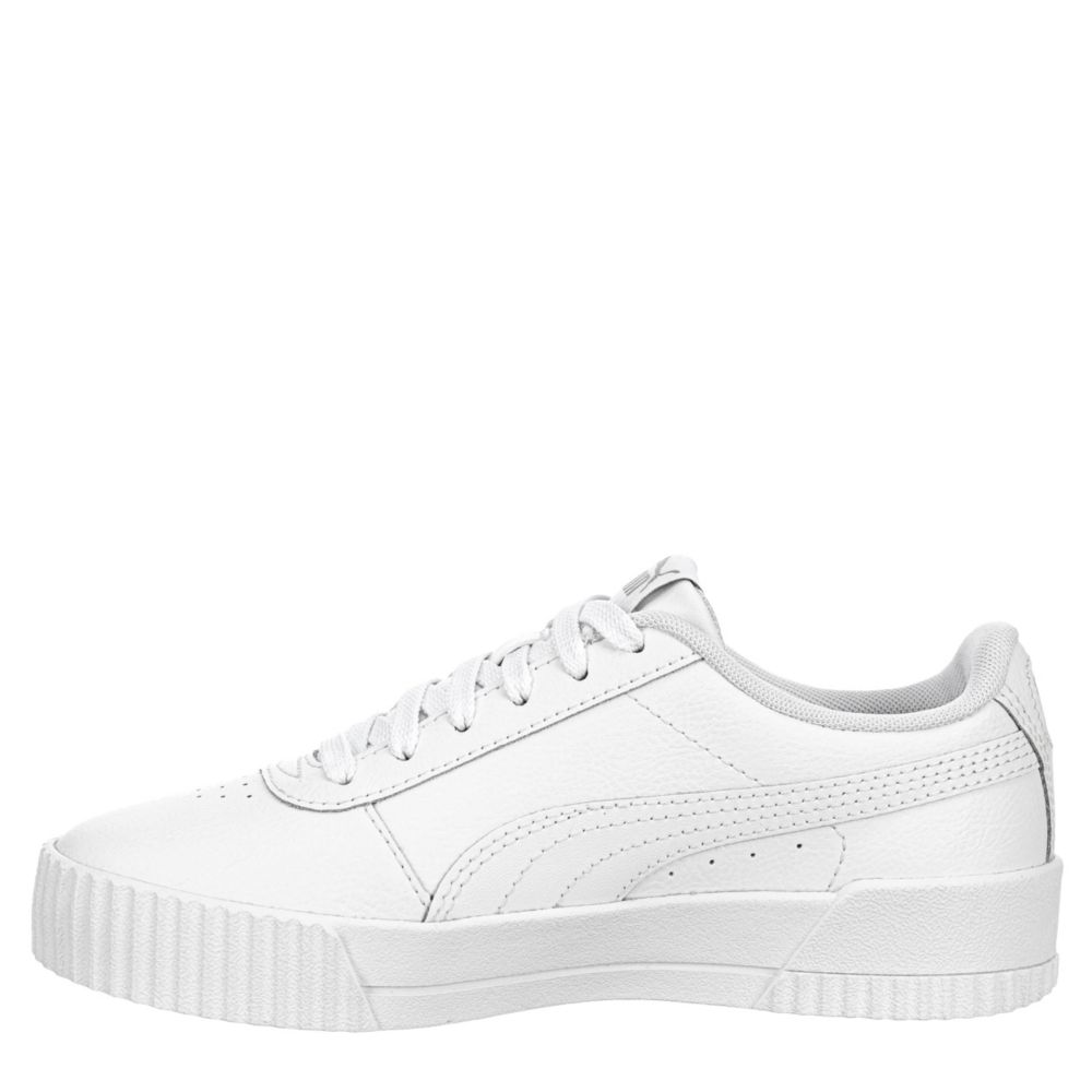 white puma carina sneakers