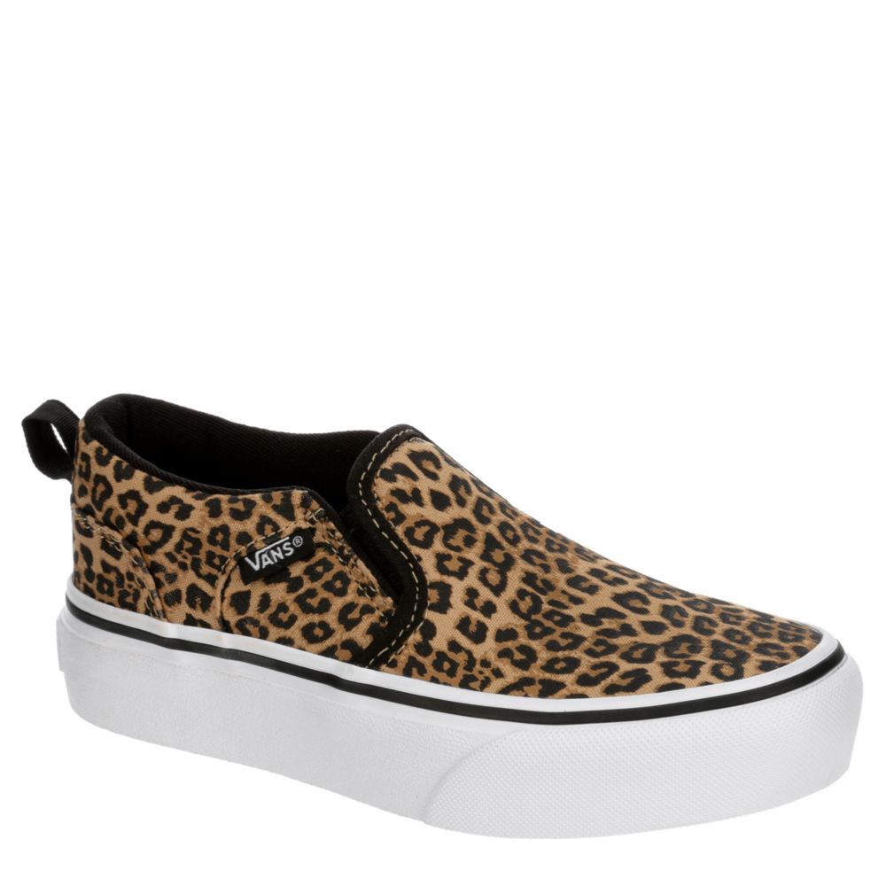 leopard platform slip on