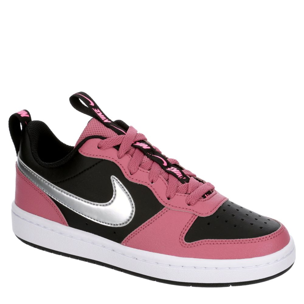 nike court borough mid 2 black and pink