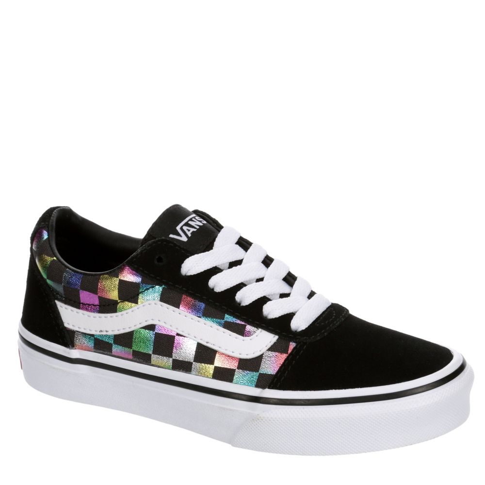 black and white vans for girls