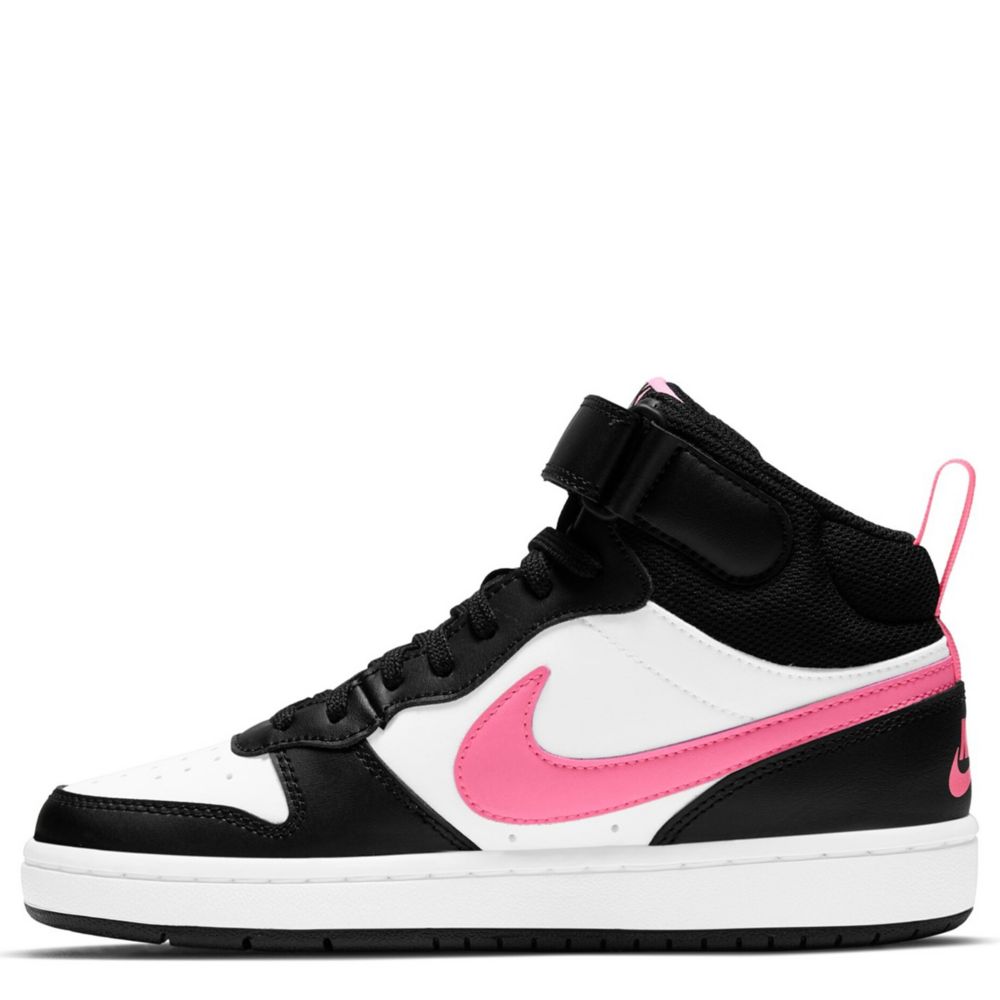 White Nike Girls Court Borough 2 Mid Top Sneaker | Girls | Rack Room Shoes