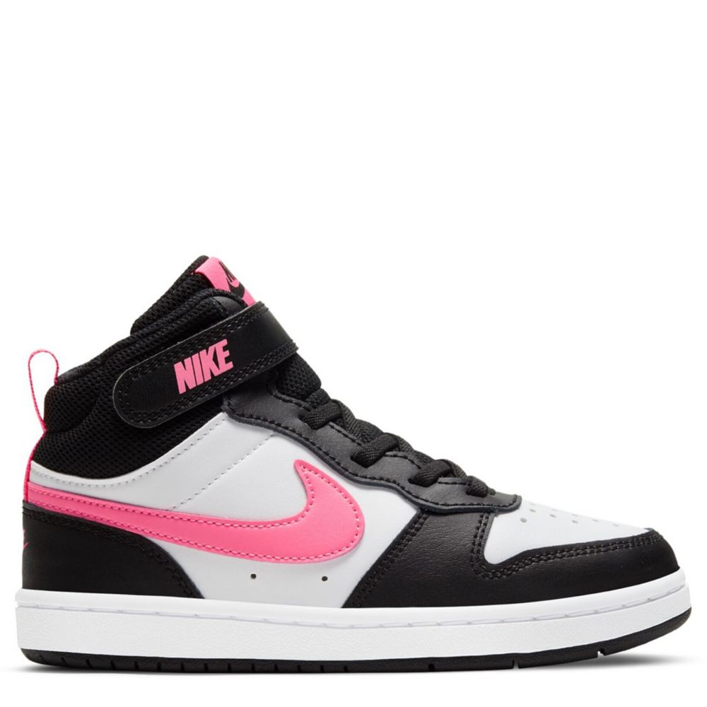 nike pink and black high tops