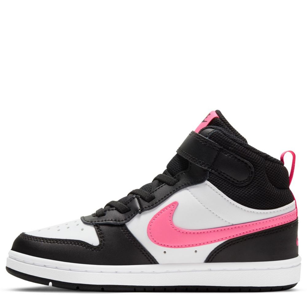 White Nike Girls Kid Court Borough 2 Mid Sneaker | Kids | Rack