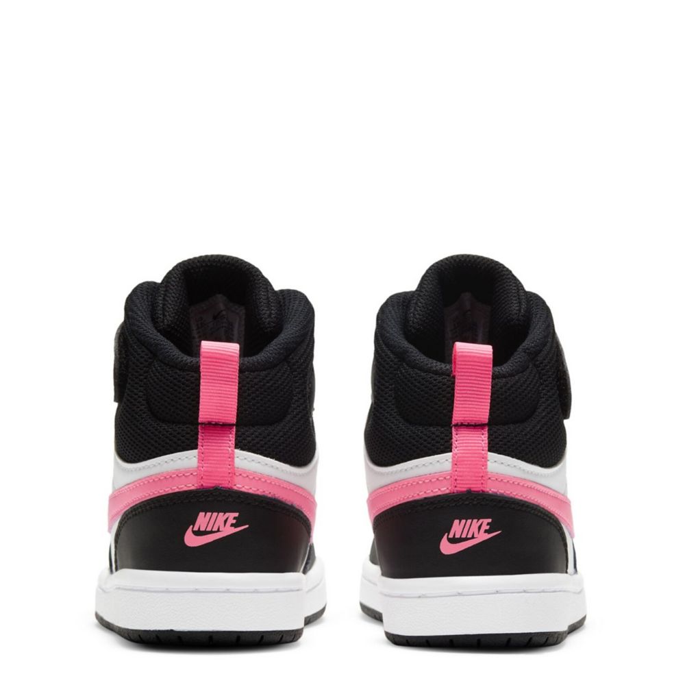 Nike Girls Little Kid Court Borough 2 Mid Sneaker - White