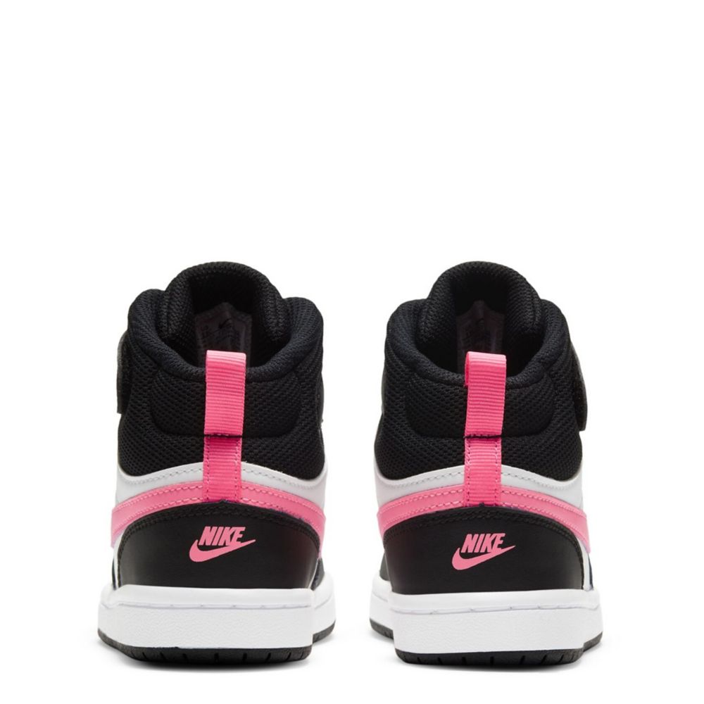 White Nike Girls Court Borough 2 Mid Top Sneaker Kids Rack Room Shoes