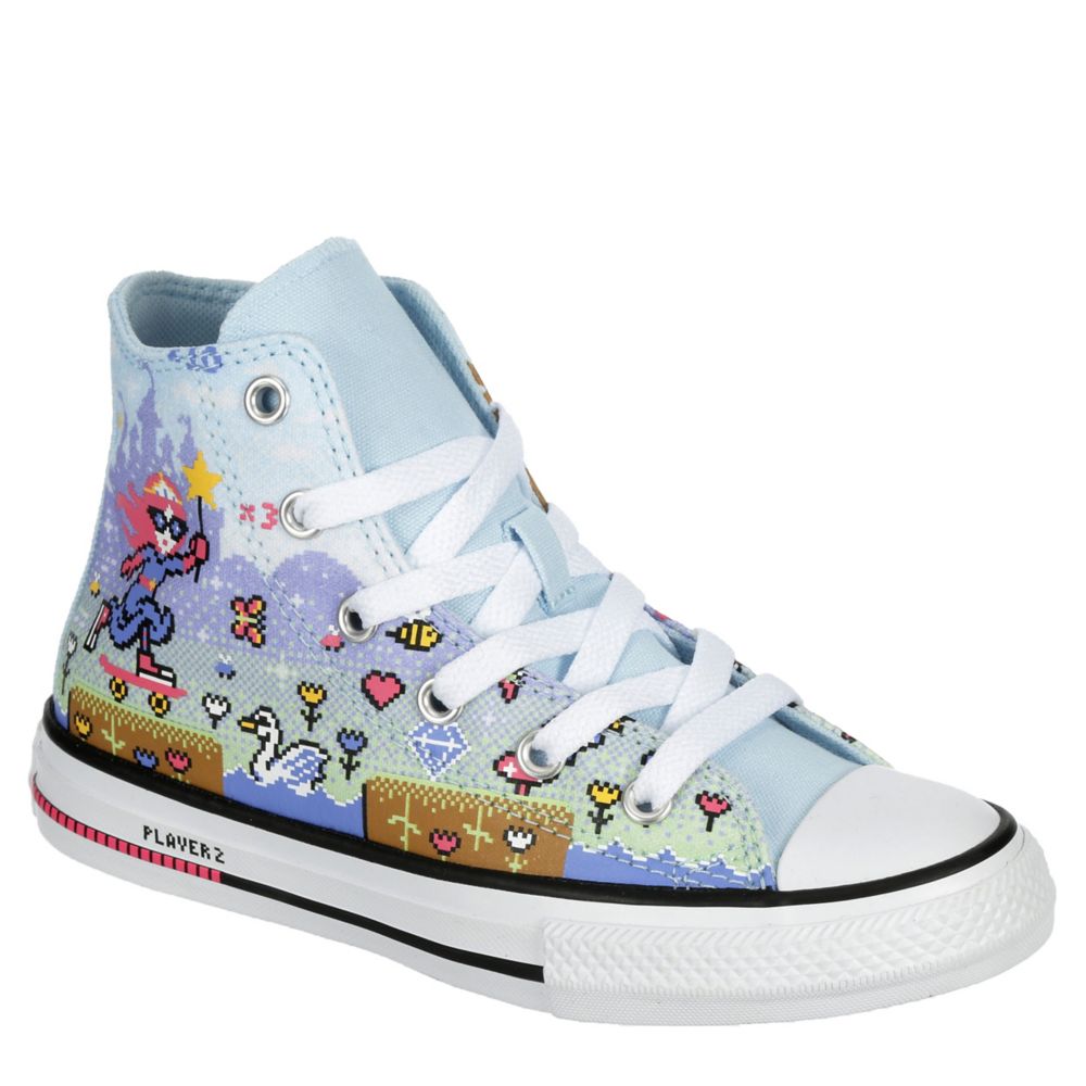 Pale Blue Converse Girls Chuck Taylor All Star High Top Sneaker Kids Rack Room Shoes