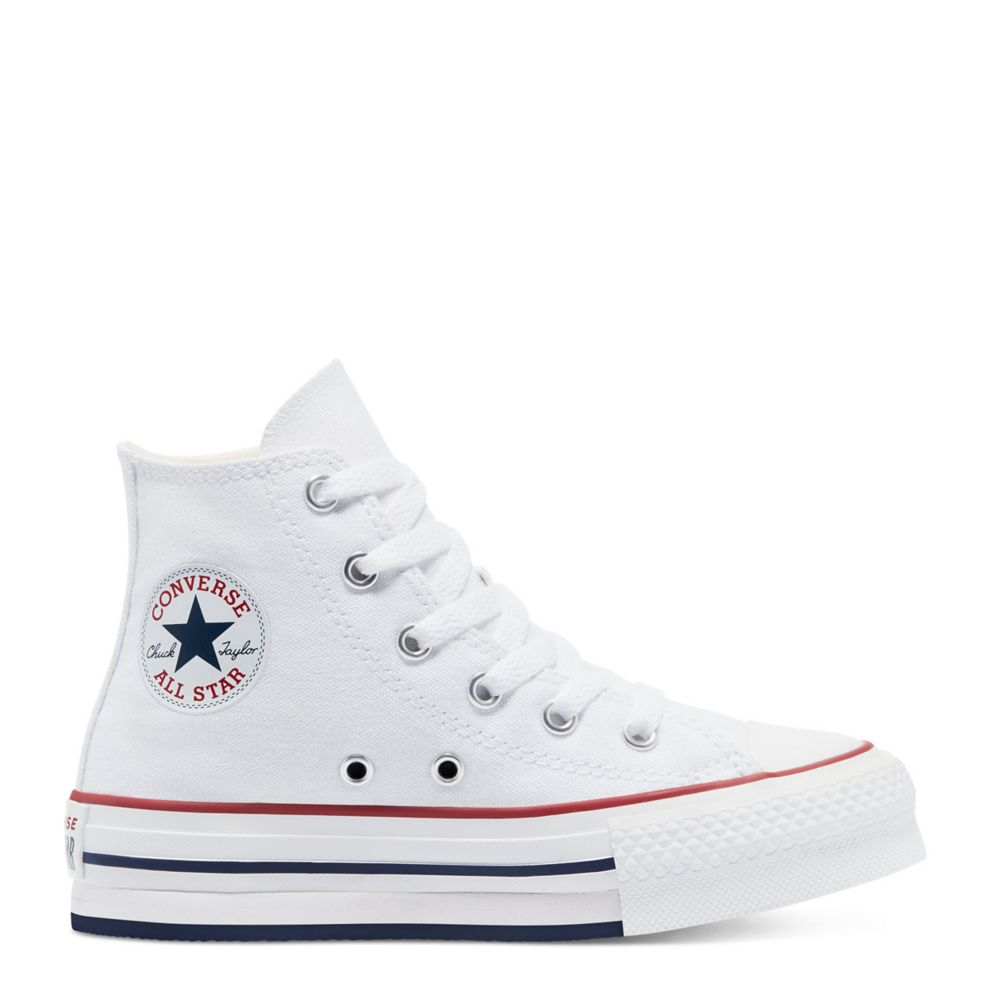 White Converse Girls Chuck Taylor All Star High Top Platform Sneaker Kids Rack Room Shoes