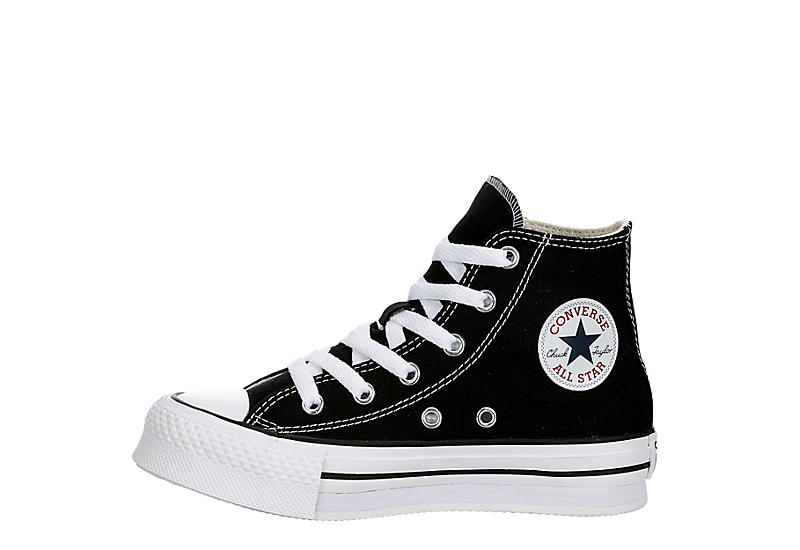 Converse Girls Chuck Taylor All Star High Top Platform Sneaker - Black ساعة في امريكا