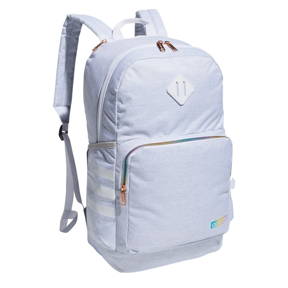 Limpiamente Canberra Dónde White Adidas Womens Jersey White Rainbow Classic 3 Stripe Backpack |  Accessories | Rack Room Shoes