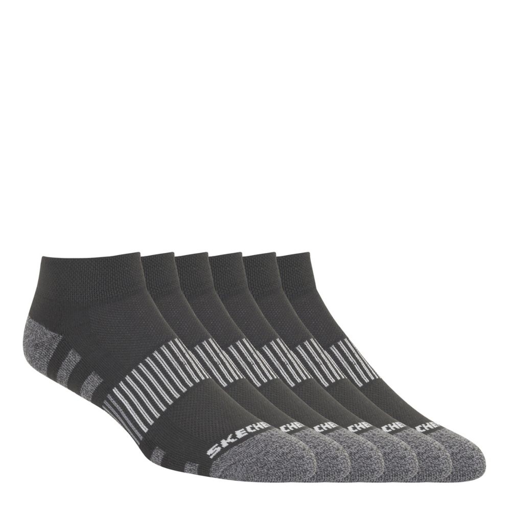 Room | 6 Pairs Rack Work Socks Black Skechers Shoes | Mens Quarter