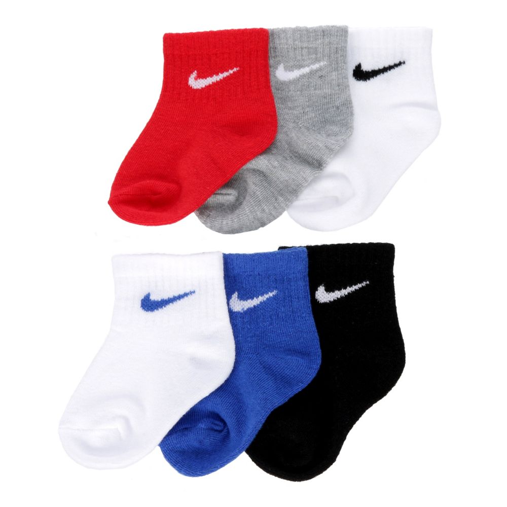 Assorted Nike Boys Infant Ankle Socks 6 Pairs Rack Room Shoes