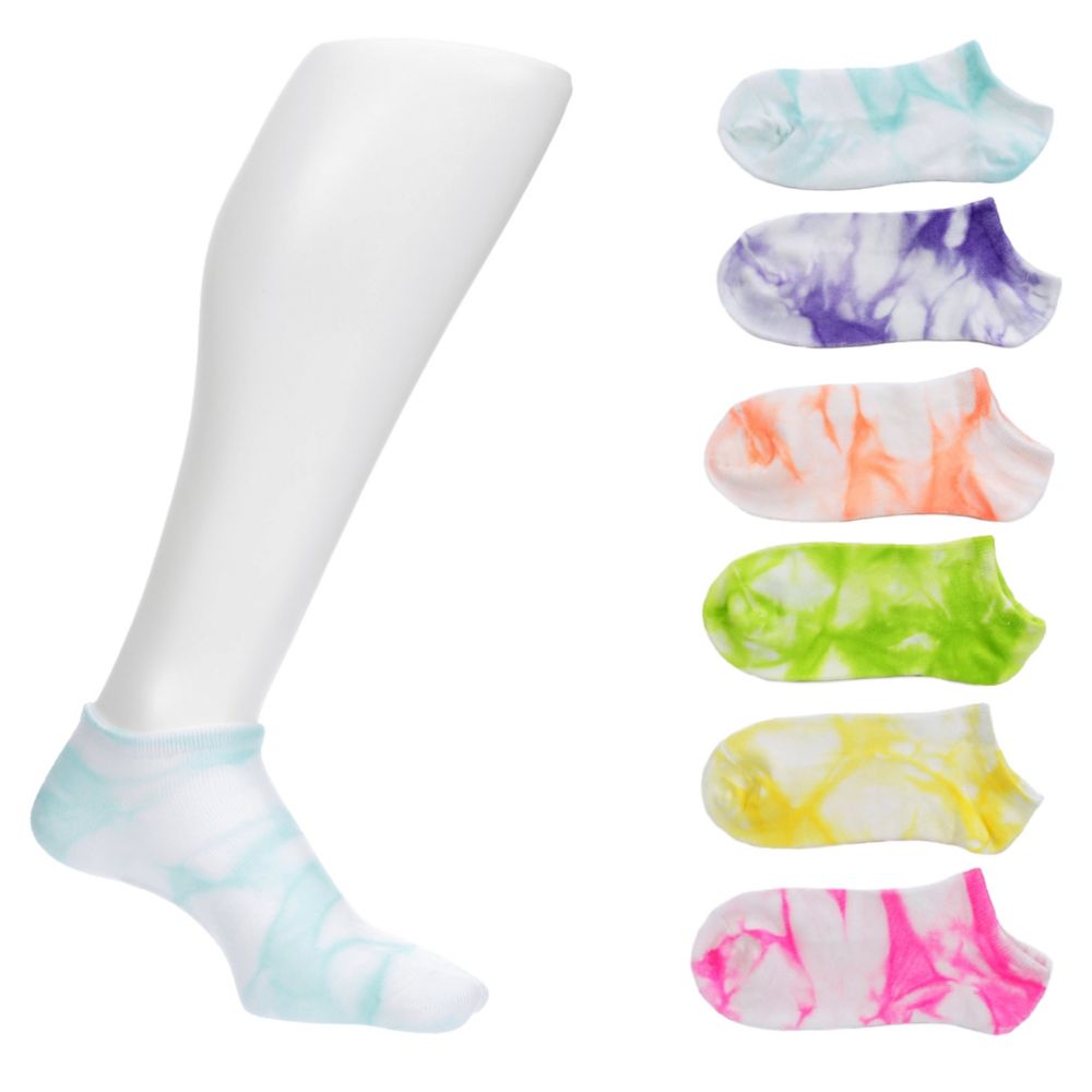 Tiedye Sof Sole Womens No Show Socks 6 Pairs Rack Room Shoes