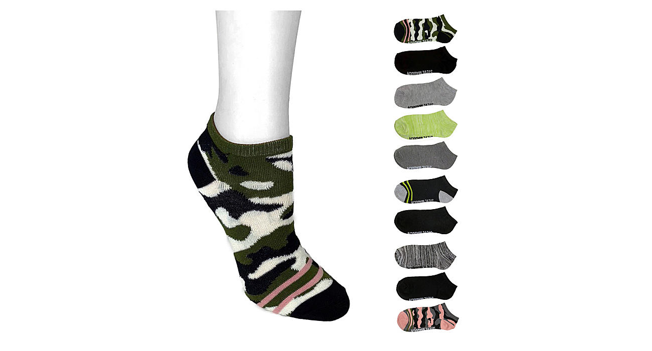 Womens Mens Camouflage Socks Casual Running Printed Plaid Socks