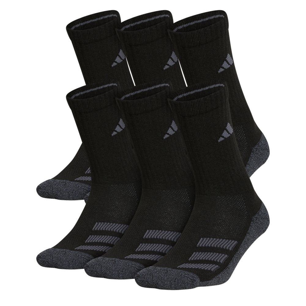 Grey Boys Cushioned Crew Socks 6 Pairs | Adidas | Rack Room Shoes