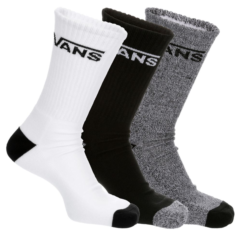 Black Vans Crew Socks 3 Pairs | Accessories | Rack Room Shoes