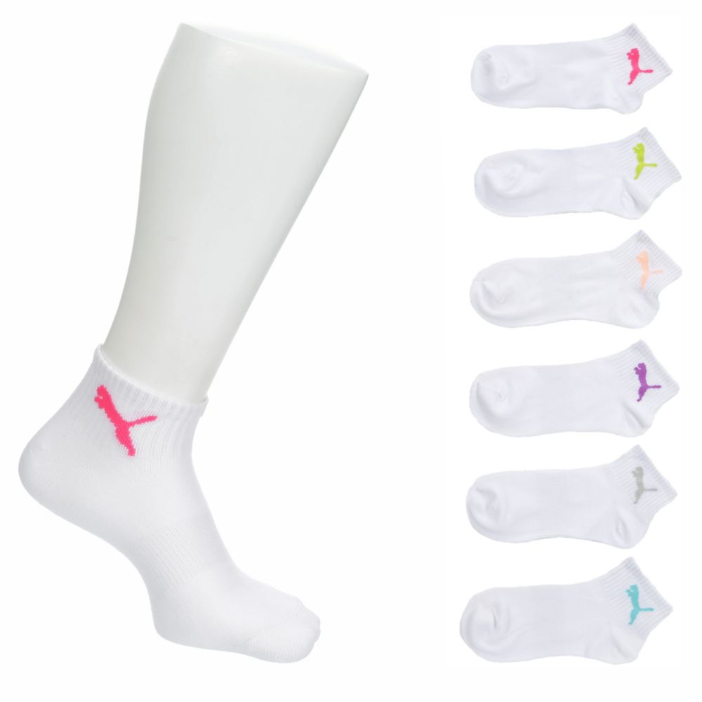 White Puma Womens Quarter Socks 6 Pairs | Ankle Socks | Rack Room Shoes