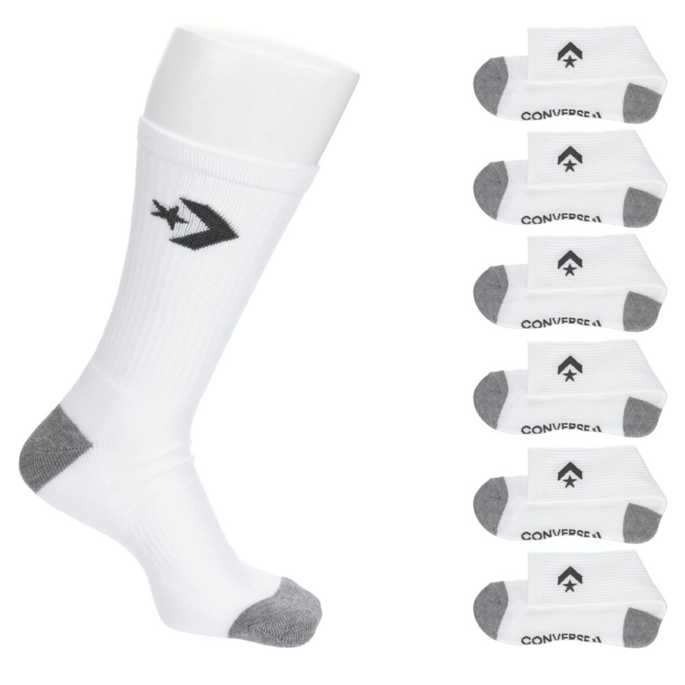 Converse with white best sale socks