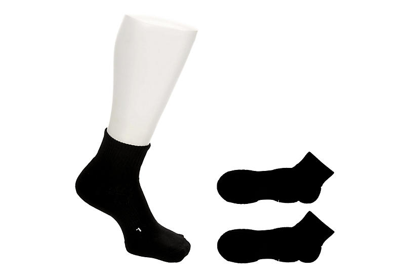 Large Quarter Ankle Socks Black ~ New 