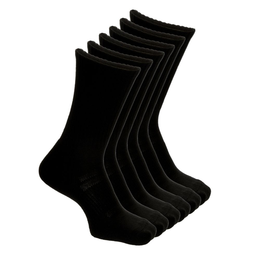 Black Rack Room Unisex Medium Crew Socks 6 Pairs | Rack Room Shoes