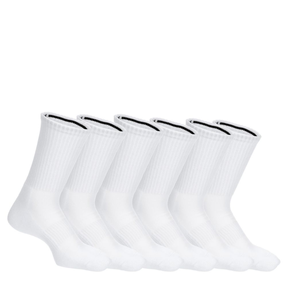 UNISEX LARGE CREW SOCKS 6 PAIRS