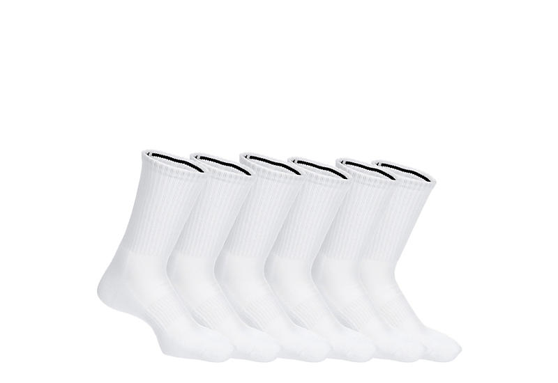 White Rack Room Unisex Medium Crew Socks 6 Pairs | Accessories | Rack Room  Shoes