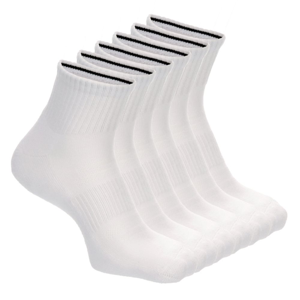 UNISEX LARGE QUARTER SOCKS 6 PAIRS