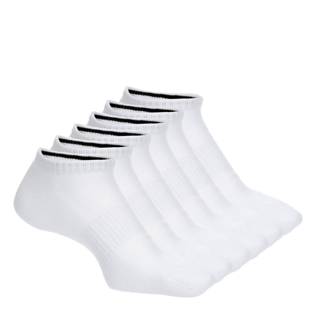 White Unisex Medium No Show Socks 6 Pairs | Rack Room | Rack Room Shoes