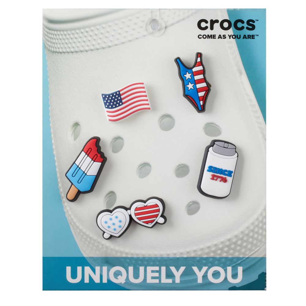 Multicolor Crocs Unisex 5 Pack Usa Jibbitz | Accessories | Rack Room Shoes