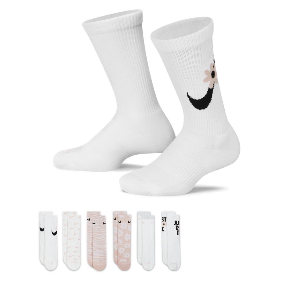 hemel vaardigheid Kan niet Pink Nike Girls Daisy Crew Socks 6 Pairs | Girls | Rack Room Shoes