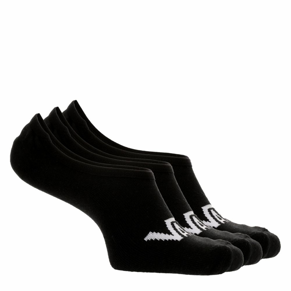 Black Vans Mens Super No Show Liner Socks 3 Pairs Rack Room Shoes