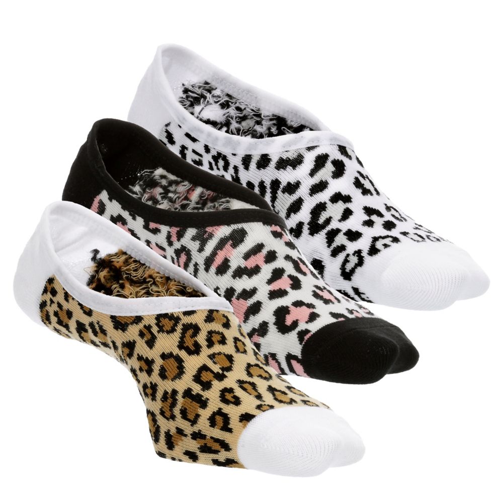 Animal Print No Show Liner Socks for Women