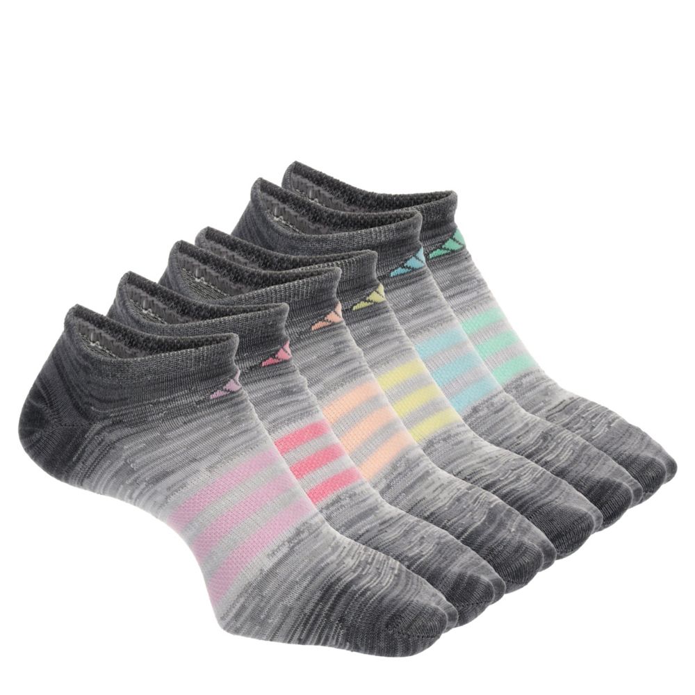 Assorted Adidas Womens Superlite Ombre No Show Socks 6 Pairs | No Show Socks  | Rack Room Shoes