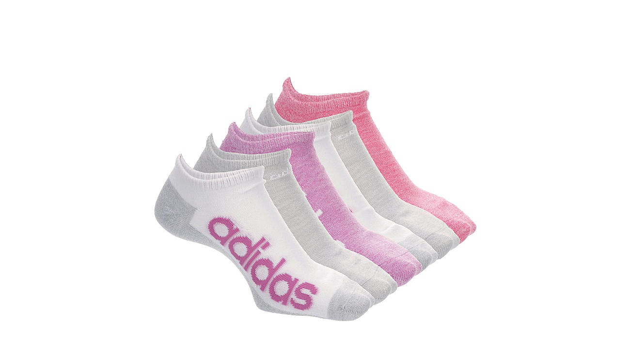 White Adidas Womens Superlite Linear No Show Socks 6 Pairs | Accessories |  Rack Room Shoes