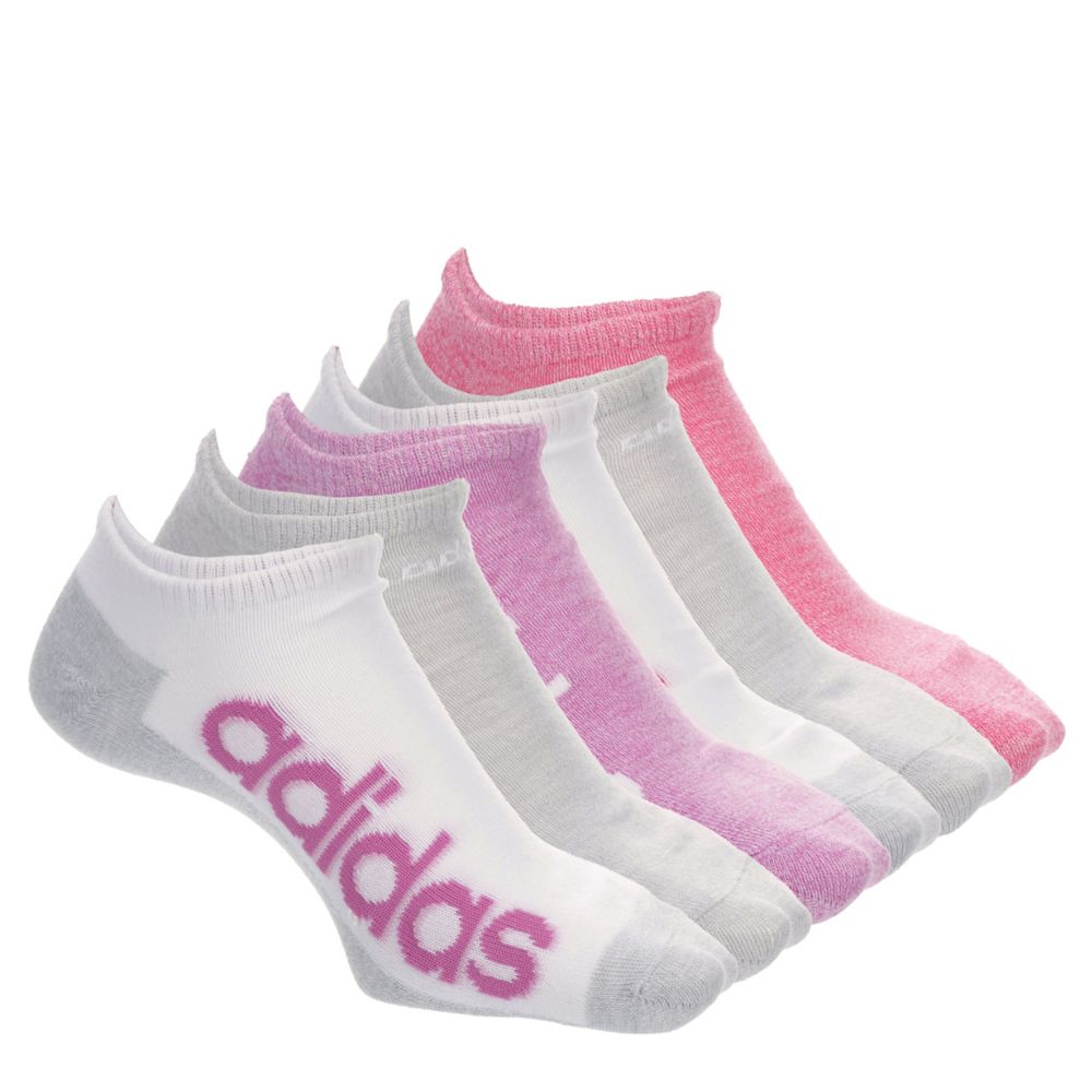 White Adidas Womens Superlite Linear No Show Socks 6 Pairs | Accessories |  Rack Room Shoes