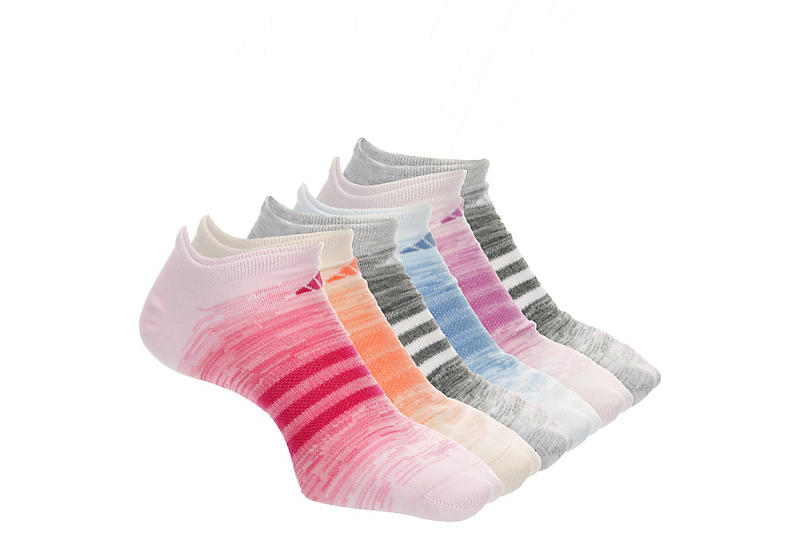 White Adidas Womens Superlite Ombre No Show Socks 6 Pairs | Accessories |  Rack Room Shoes