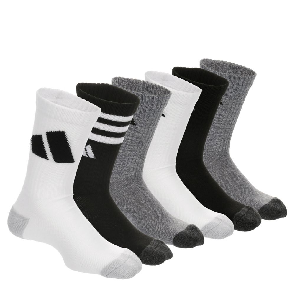 BOYS CUSHIONED CREW SOCKS 6 PAIRS