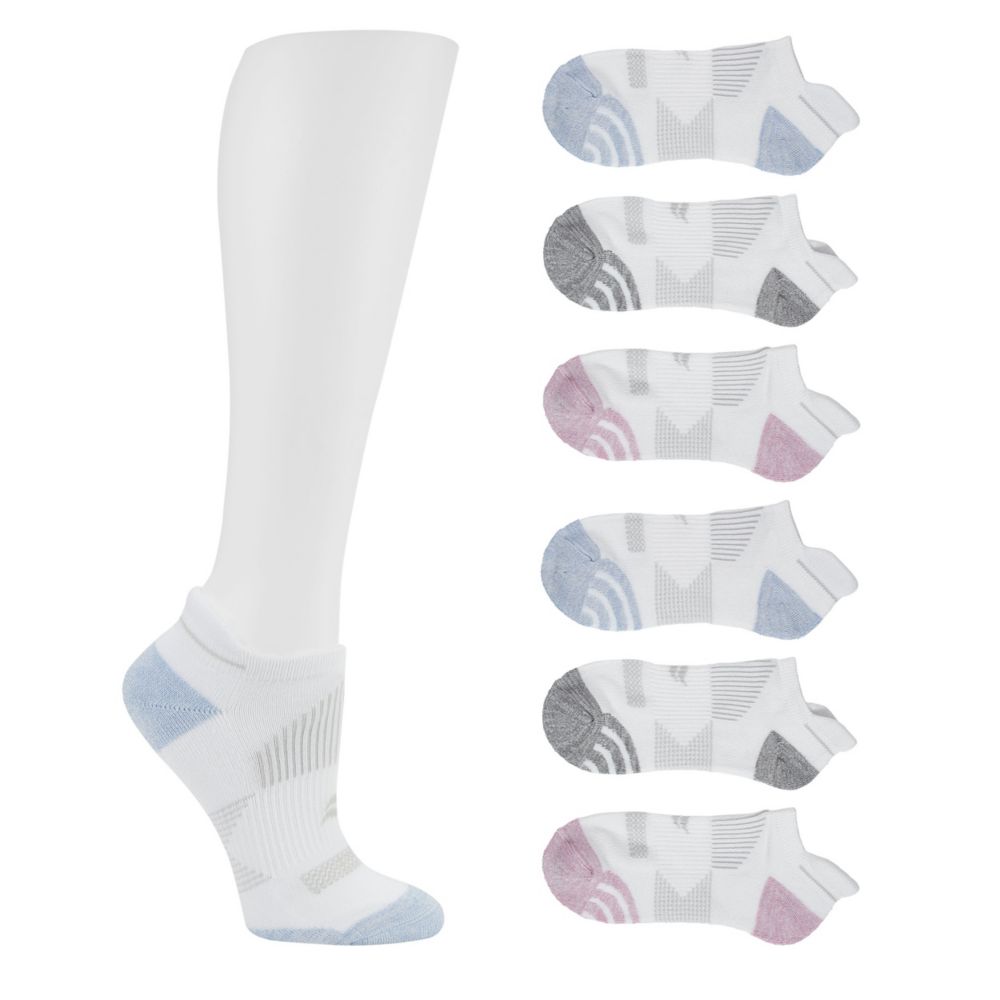 White Sof Sole Womens Tab Bamboo No Show Socks 6 Pairs Accessories Rack Room Shoes