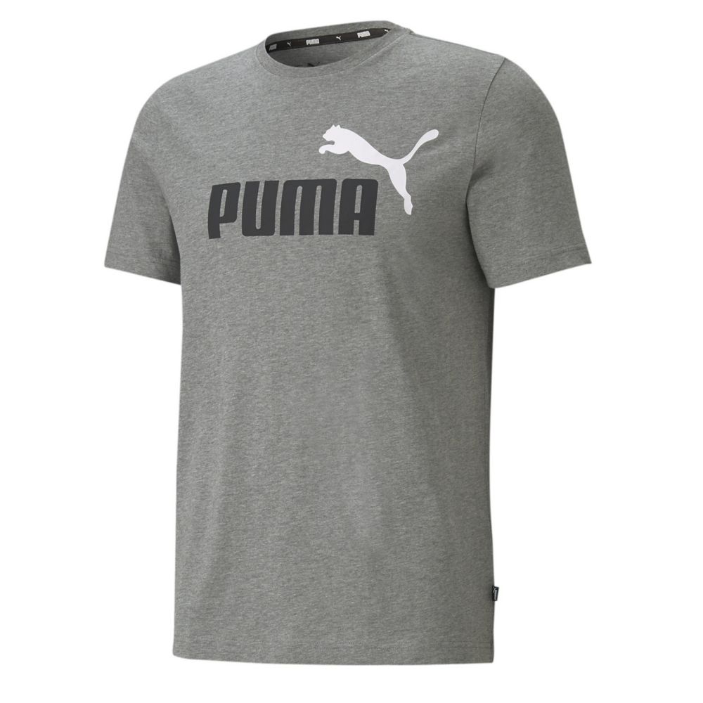 Mens Room Shoes | Logo Super Puma T-shirt Soft | Essential Grey Rack